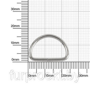Полукольцо 20х12,2 мм (2,2мм) никель роллинг