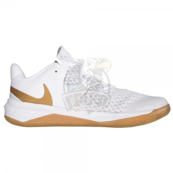 Кроссовки волейбольные мужские Nike Zoom HyperSpeed Court (белый/золотой)  (арт. DJ4476-170)