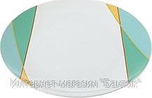 Тарелка обеденная d24см, Parallels, фарфор, разноцветный