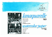Бумага для акварели Lanaquarelle, 300 г/м, 100% хлопок, склейка, среднее зерно, 36 x 51 см, 20 листов