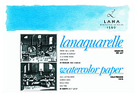 Бумага для акварели Lanaquarelle, 300 г/м, 100% хлопок, склейка, cреднее зерно, 18 x 26 см, 20 листов