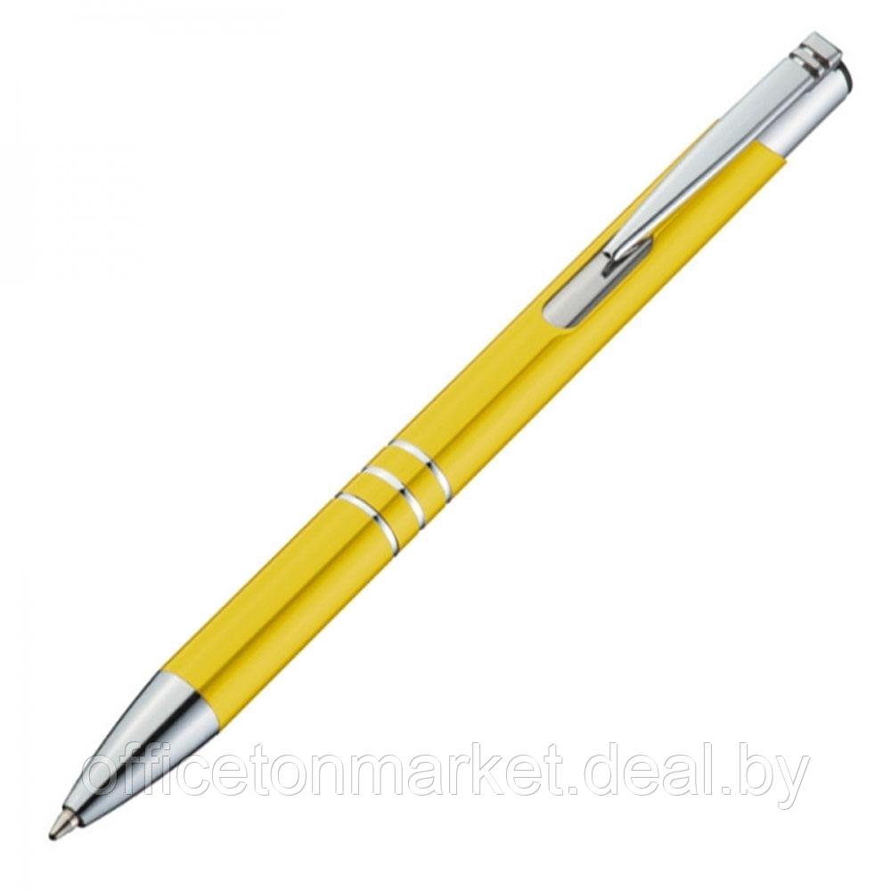 Ручка шариковая автоматическая "Ascot", 0.7 мм, желтый, серебристый, стерж. синий - фото 2 - id-p188181907