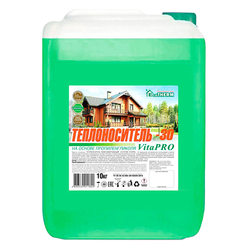 Теплоноситель EcoTherm VitaPro -30 ºС, 10 кг