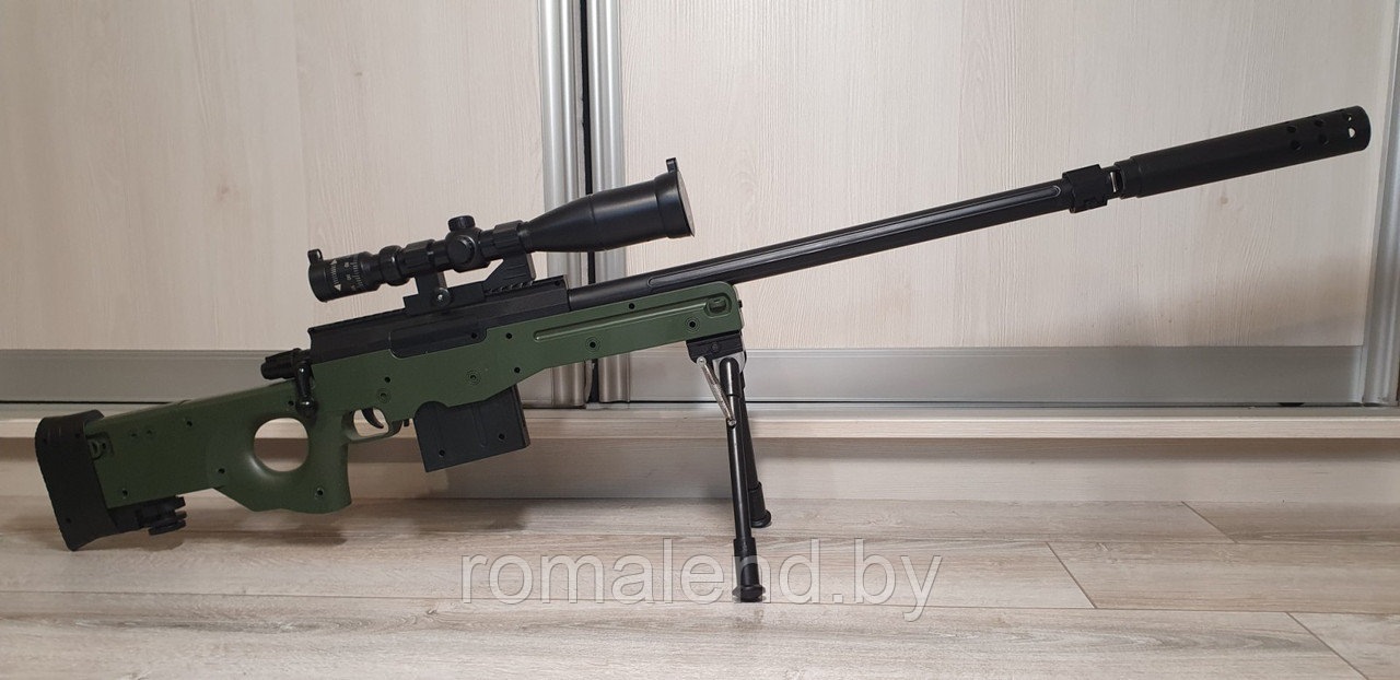 Детская пневматическая снайперская винтовка с оптическим и лазерным прицелом СВД - фото 3 - id-p188189202