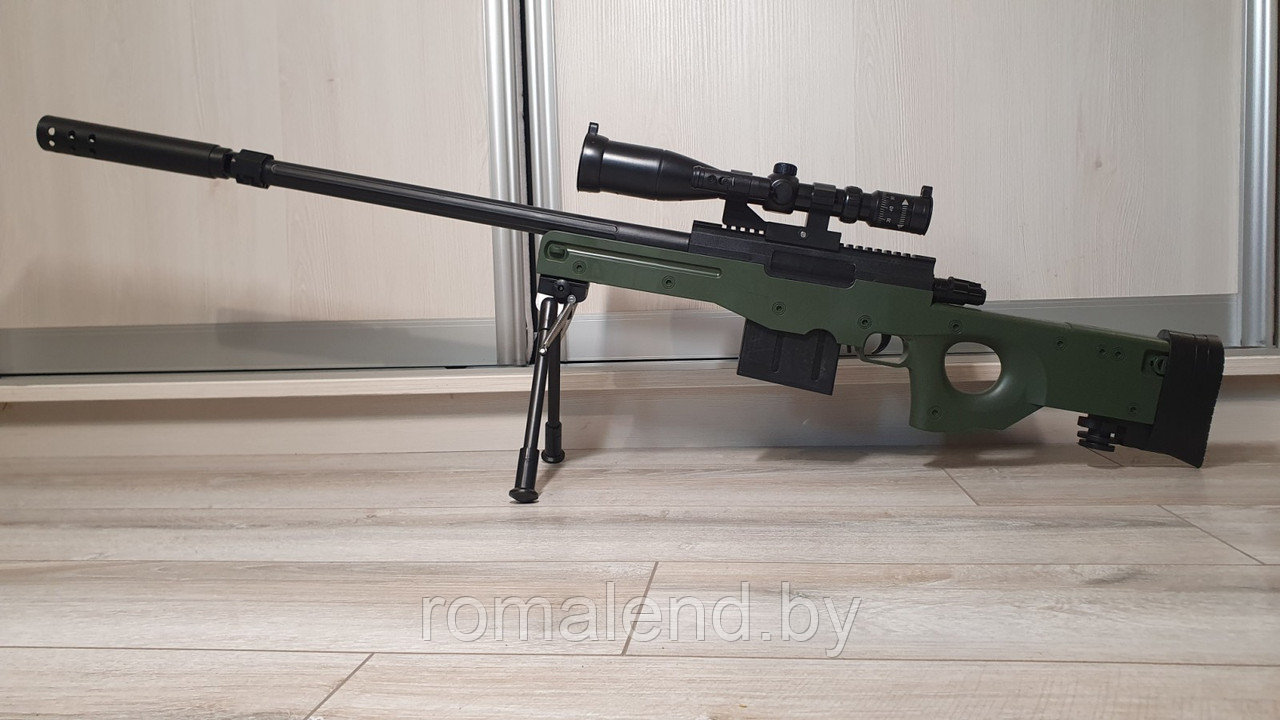 Детская пневматическая снайперская винтовка с оптическим и лазерным прицелом СВД - фото 4 - id-p188189202