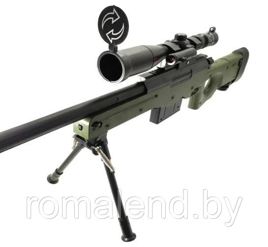 Детская пневматическая снайперская винтовка с оптическим и лазерным прицелом СВД - фото 7 - id-p188189202