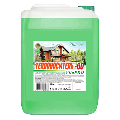 Теплоноситель EcoTherm VitaPro -60 ºС, 10 кг - фото 1 - id-p188189302