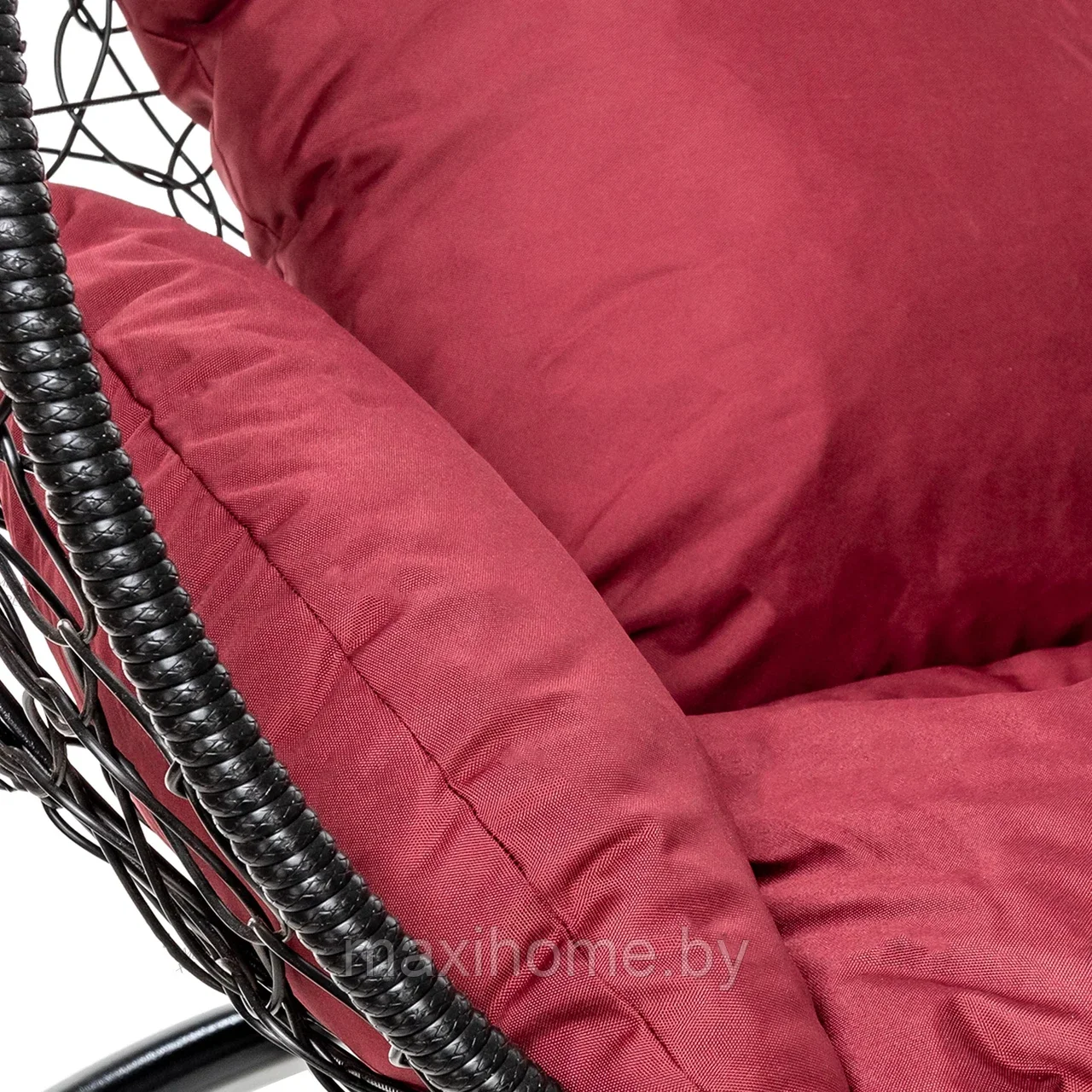 Подвесное кресло-кокон LetoLux Liverpool Черный Бордовый - фото 4 - id-p188190531