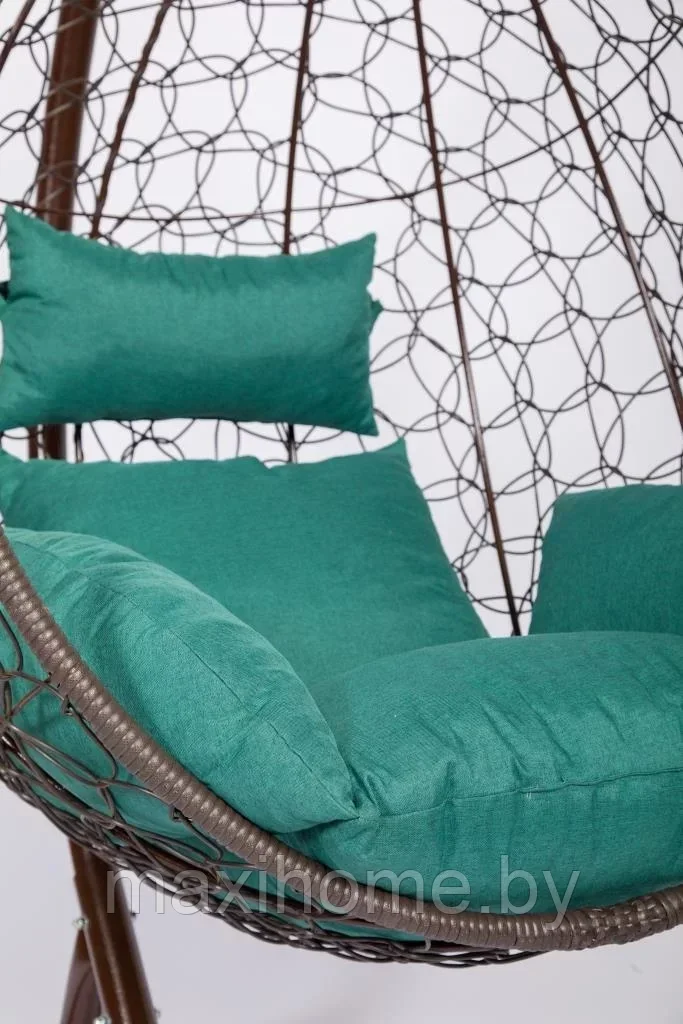 Подвесное кресло-кокон LetoLux Liverpool Шоколадный Темно-зеленый - фото 3 - id-p188190957