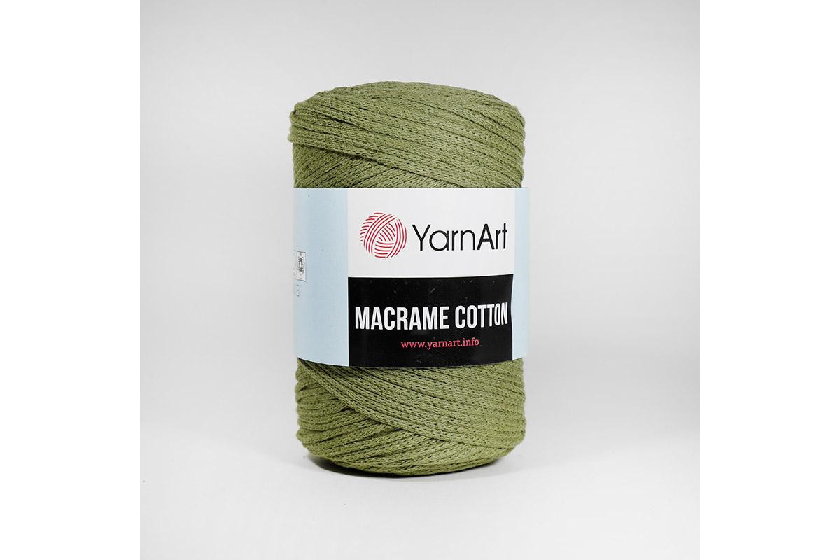 Хлопковый шнур Ярнарт Макраме Коттон (Yarnart Macrame Cotton) цвет 787 оливковый - фото 1 - id-p188191026