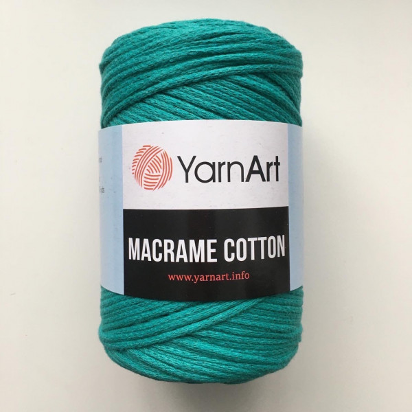 Хлопковый шнур Ярнарт Макраме Коттон (Yarnart Macrame Cotton) цвет 783 изумруд - фото 1 - id-p188191067