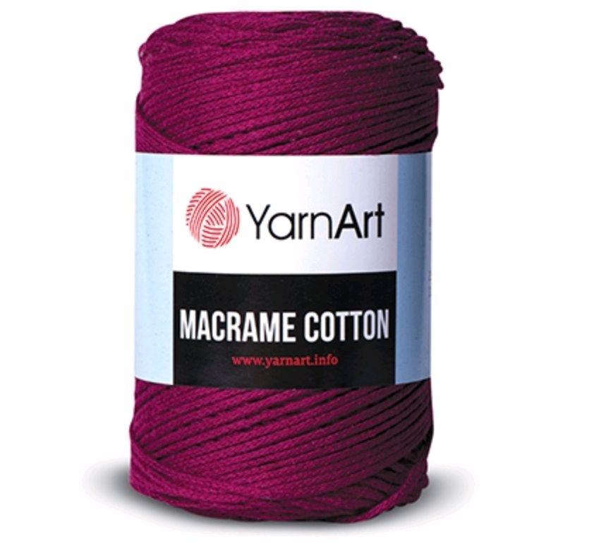 Хлопковый шнур Ярнарт Макраме Коттон (Yarnart Macrame Cotton) цвет 777 сливовый - фото 1 - id-p188191764