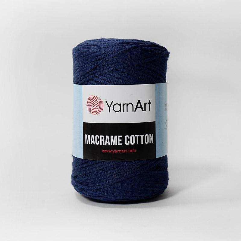 Хлопковый шнур Ярнарт Макраме Коттон (Yarnart Macrame Cotton) цвет 784 тёмно-синий