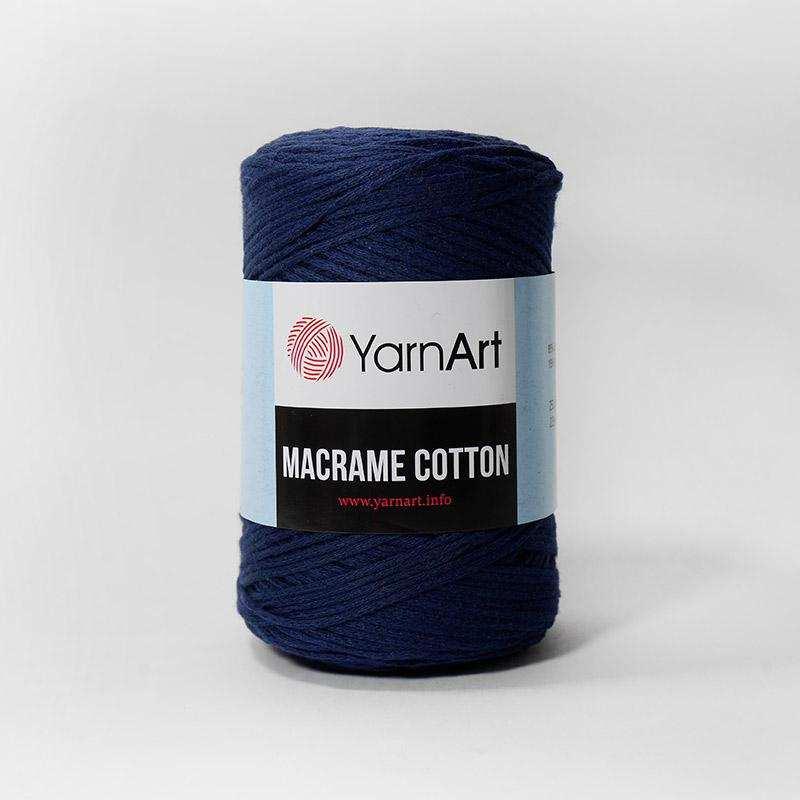 Хлопковый шнур Ярнарт Макраме Коттон (Yarnart Macrame Cotton) цвет 784 тёмно-синий - фото 1 - id-p188191834
