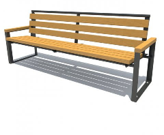 Скамейка деревянная со спинкой Элит Н 1.5м - фото 1 - id-p188197758