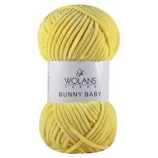 Пряжа плюшевая Wolans Bunny Baby (Банни Бейби) цвет 14 желтый