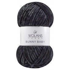 Пряжа плюшевая Wolans Bunny Baby (Банни Бейби) цвет 10 черный - фото 1 - id-p188202699