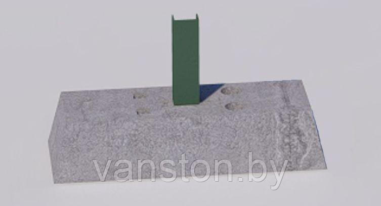 Опора бетонная для временного 3Д забора под столб 60мм*40мм - фото 1 - id-p188202793