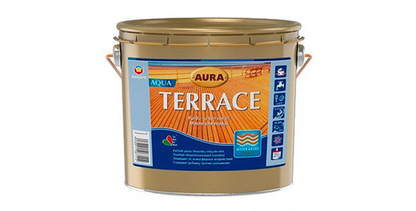AURA Terrace Aqua Palis масло для террас 2.7 л, фото 2