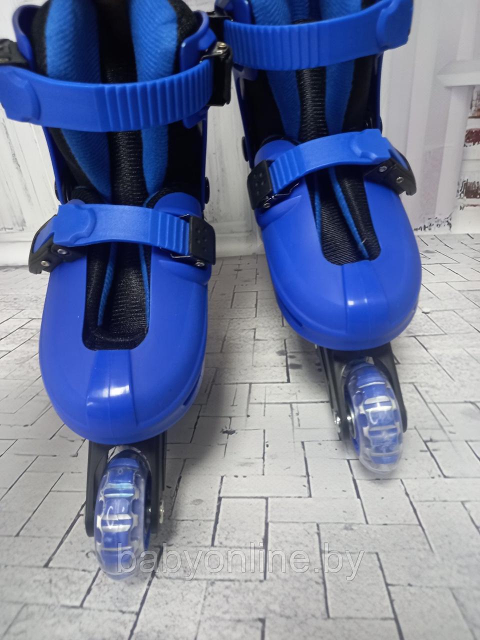 Роликовые коньки детские раздвижные 31-34 размер, защита, шлем арт YX-0153AS4 - фото 3 - id-p188204299