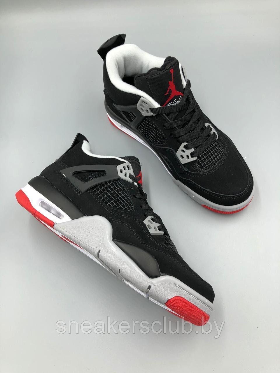Кроссовки черные женские Nike Jordan 4 / демисезонные / повседневные - фото 8 - id-p186080591