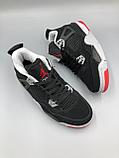 Кроссовки черные женские Nike Jordan 4 / демисезонные / повседневные, фото 3