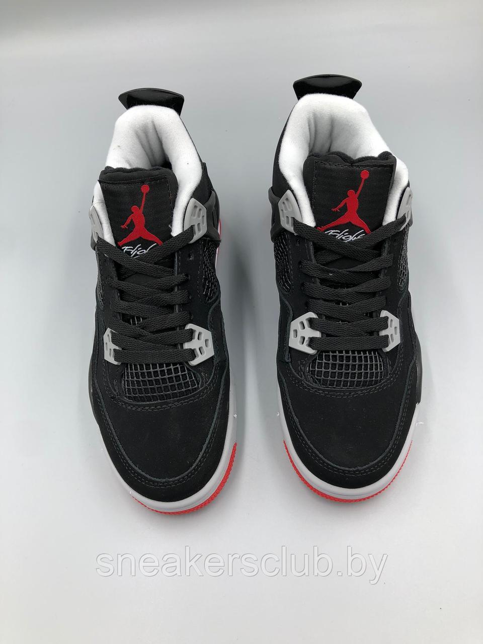 Кроссовки черные женские Nike Jordan 4 / демисезонные / повседневные - фото 9 - id-p186080591