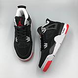 Кроссовки черные женские Nike Jordan 4 / демисезонные / повседневные, фото 2