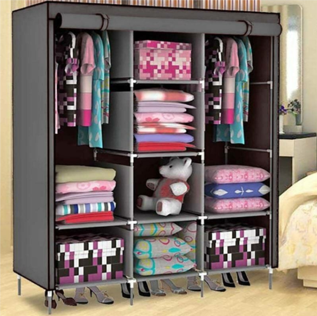 Складной шкаф Storage Wardrobe mod.88130 130 х 45 х 175 см. Трехсекционный (РОЗОВЫЙ) - фото 9 - id-p188208840