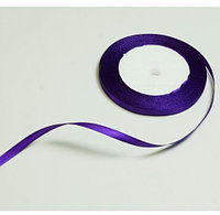 Лента атласная, 6 мм х 23 м, фиолетовый