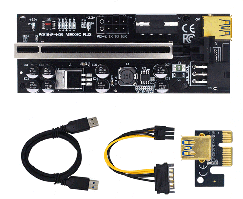 Адаптер - райзер USB3.0 PCI-E 1X на 16X, универсальный (ver.009C PLUS) 556152