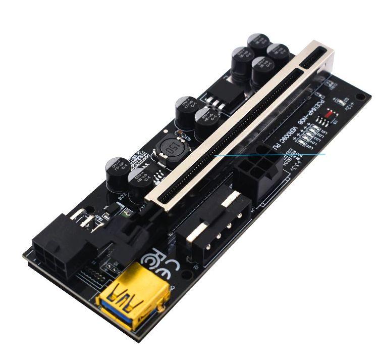 Адаптер - райзер USB3.0 PCI-E 1X на 16X, универсальный (ver.009C PLUS) 556152 - фото 2 - id-p188217457