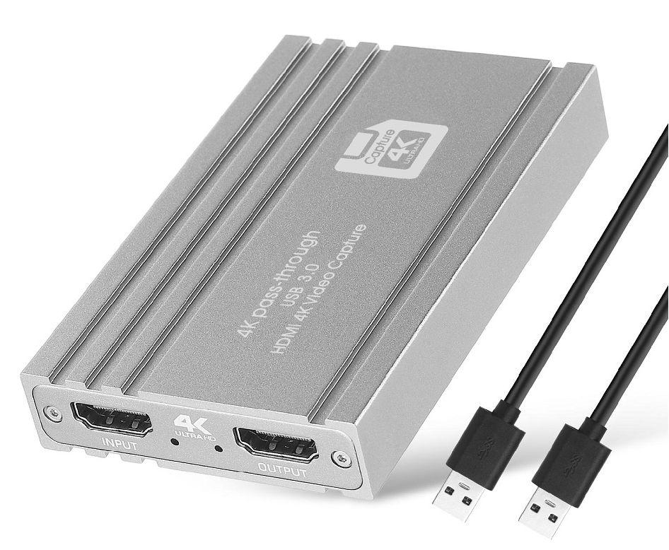 Профессиональная карта видеозахвата USB3.0 - HDMI 4K, ver.05, серебро 556154