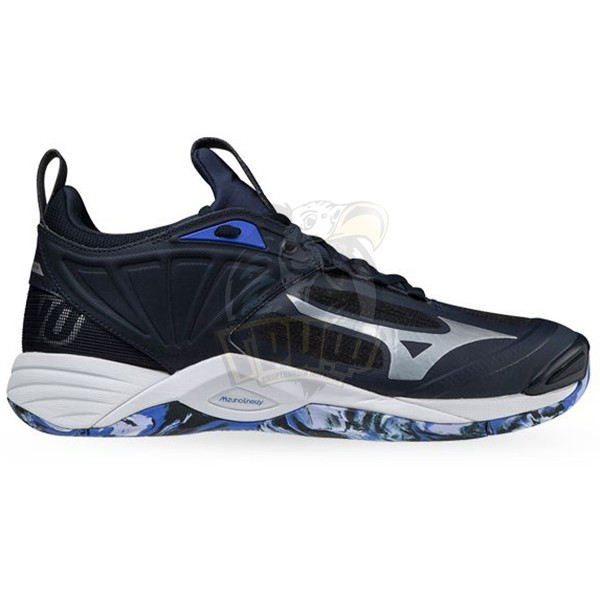 Кроссовки волейбольные Mizuno Wave Momentum 2 (U) (синий)  (арт. V1GA211202)