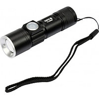 Фонарик 94х27мм (5W, 350lm, 3.7V, USB, IPX4, zoom) "Yato" YT-08569