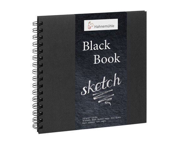 Скетчбук BlackBook 250 г/м, 23,5 x 23,5 см, 30 листов - фото 1 - id-p188250392
