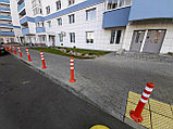Столбик парковочный гибкий красный 750мм ССУ-750 РФ 3 полосы, фото 9