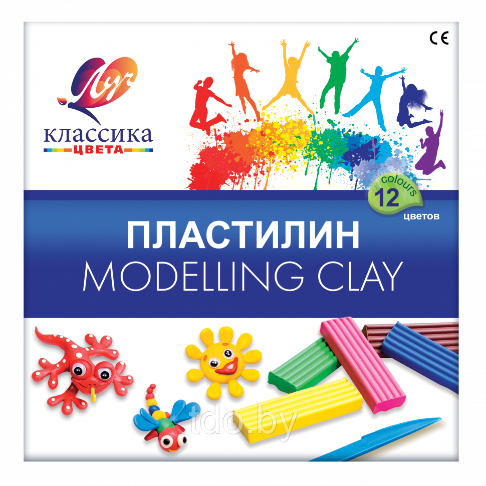 Пластилин ЛУЧ "Классика", 12 цв., 240г, со стеком картонная коробка