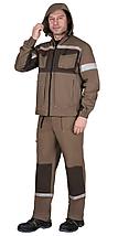 Костюм СИРИУС-РОДОС куртка, брюки, светло-коричневый с темно-коричневым, фото 2