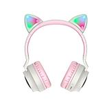 Беспроводные кошачьи наушники Cat Ear Hoco W27 серые с розовым с микрофоном, фото 3