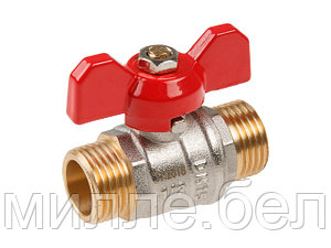 Кран шаровый 1/2" нар.-нар. бабочка PN30, AV Engineering