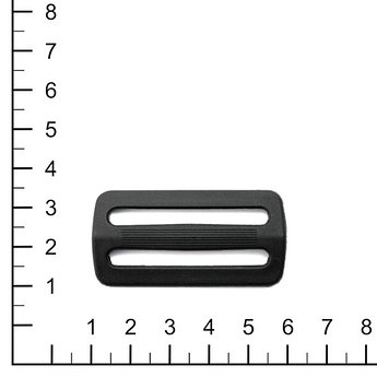 Пряжка 50мм 2-щелевая  чёрн. (A)      (R 00016, H-PB002 (H), 2-щелев. (VP))