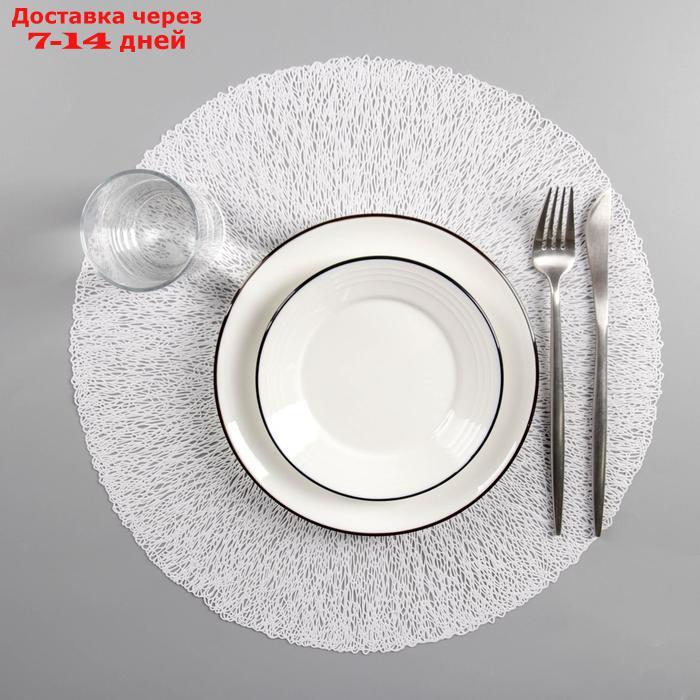 Набор салфеток кухонных "Соломка", 38×38 см, 4 шт, цвет белый - фото 1 - id-p188237419