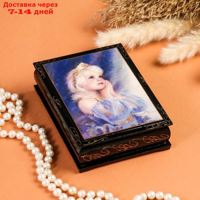 Шкатулка "Принцесса", 10×14 см, лаковая миниатюра - фото 1 - id-p188239675