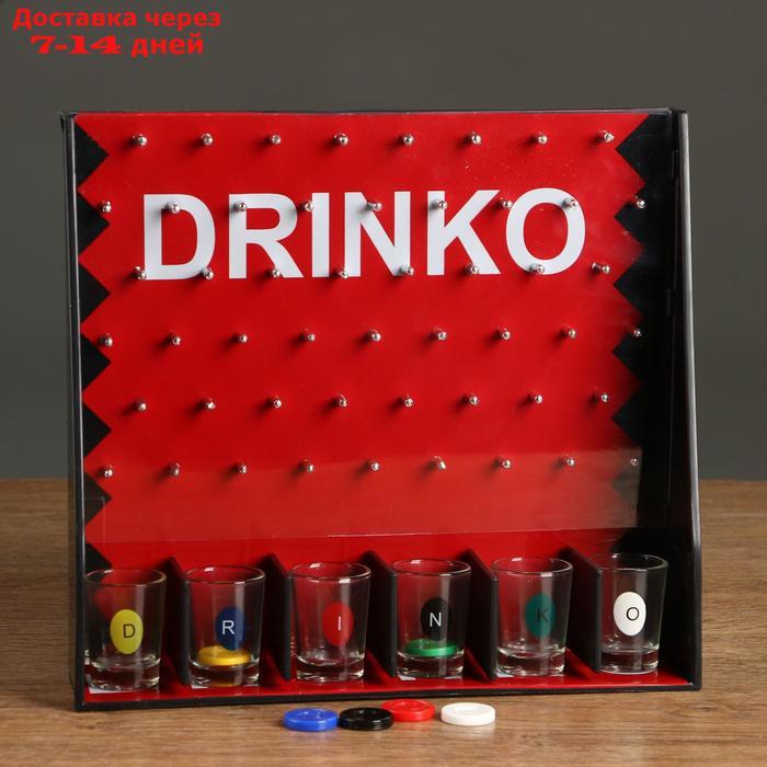 Пьяная игра "Drinko", 6 стопок, 26х28 см - фото 1 - id-p188239090