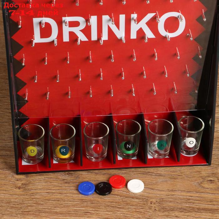 Пьяная игра "Drinko", 6 стопок, 26х28 см - фото 2 - id-p188239090