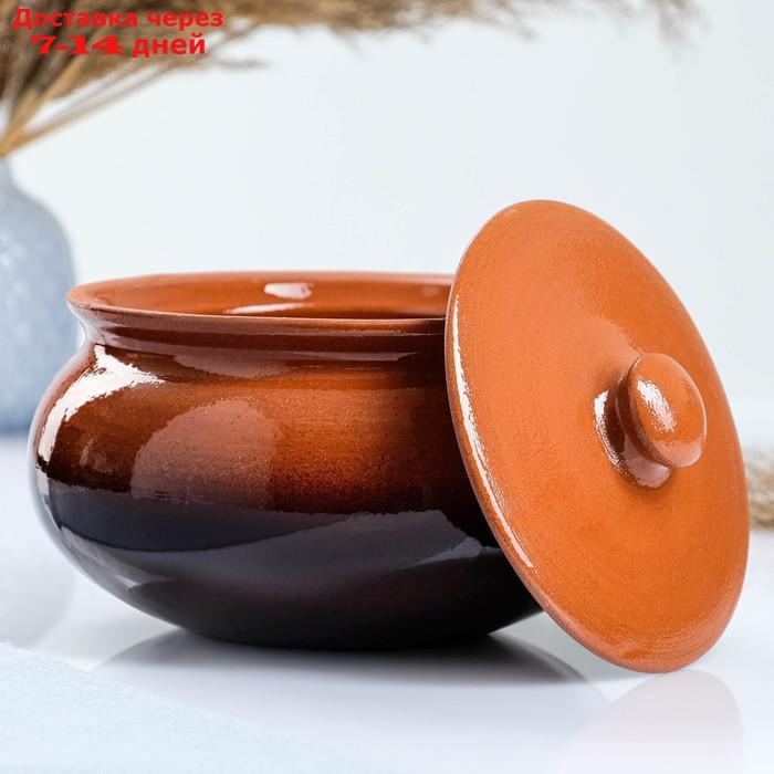 Набор посуды "Вятская керамика" 2,5л + 4х0,5л + деревянная ложка, традиционный - фото 3 - id-p188237375
