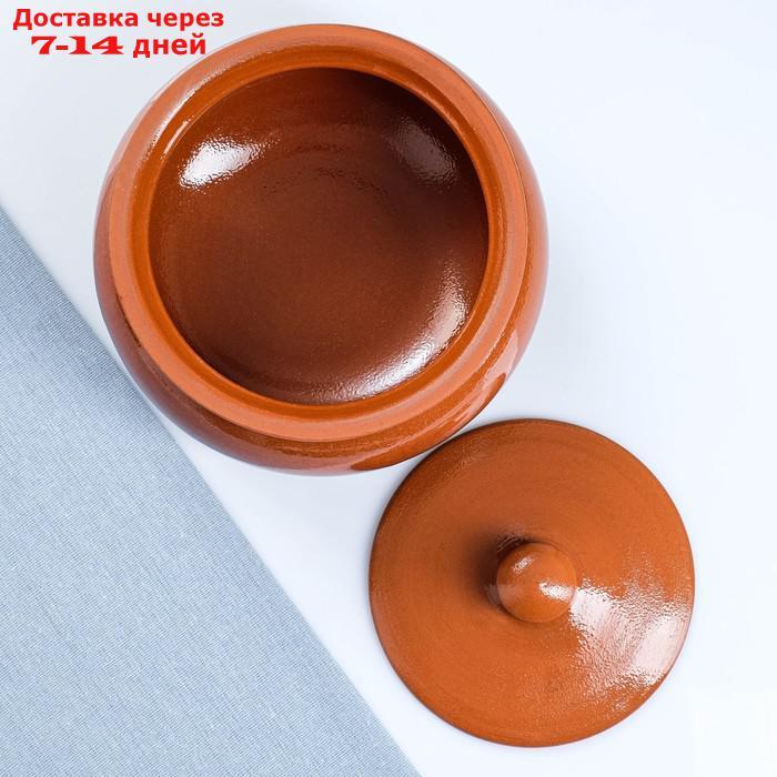 Набор посуды "Вятская керамика" 2,5л + 4х0,5л + деревянная ложка, традиционный - фото 4 - id-p188237375