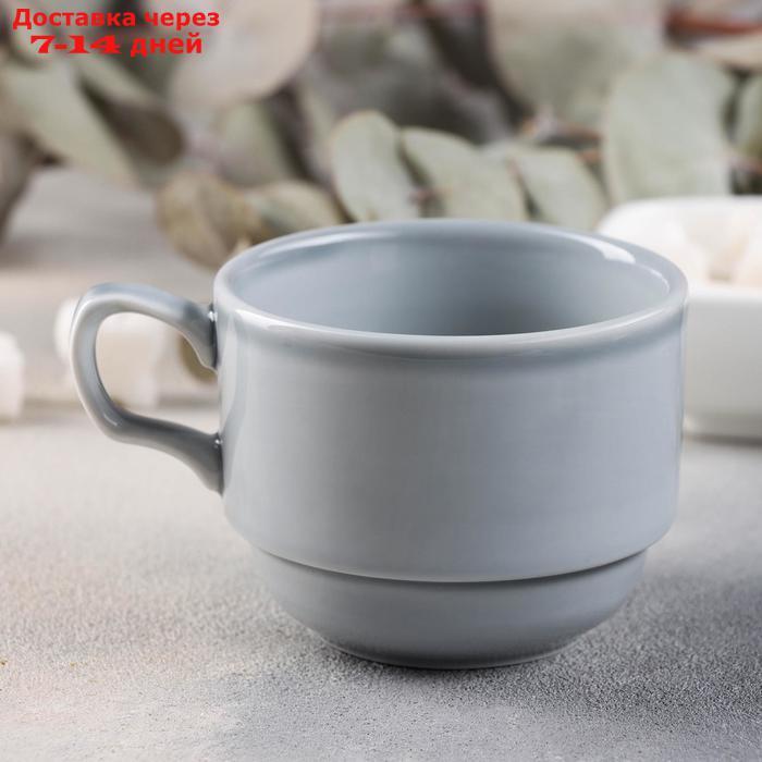 Чашка чайная "Акварель", 200 мл, цвет светло-серый - фото 2 - id-p188238261