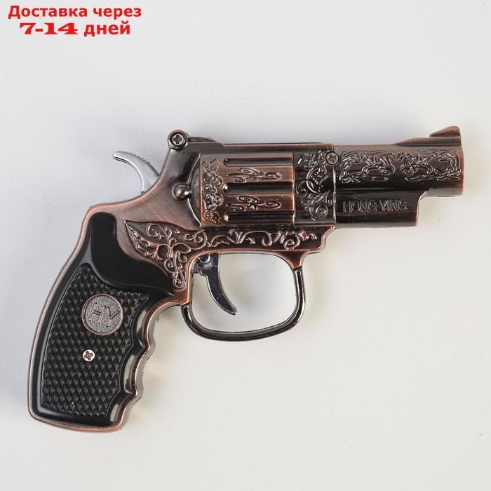 Зажигалка "Револьвер", пьезо, газ, микс - фото 1 - id-p188239315